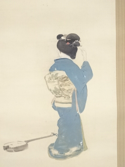 実父仇英製 掛軸 肉筆保証 実父仇英製 掛軸 肉筆保証 実父仇英製 掛軸 肉筆保証